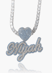 Giving the Blues With Heart Clasp Necklace