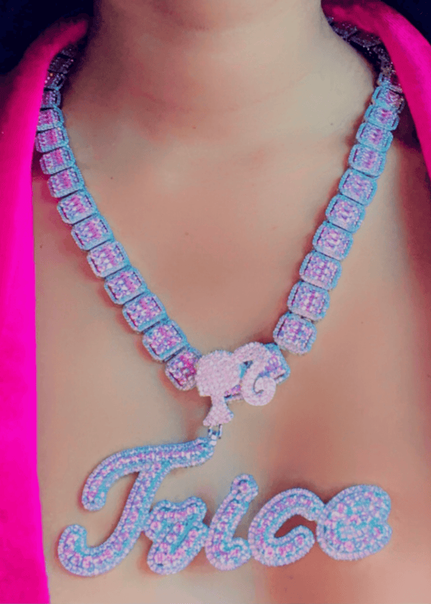 Iced Out Baguette Barbie Chain