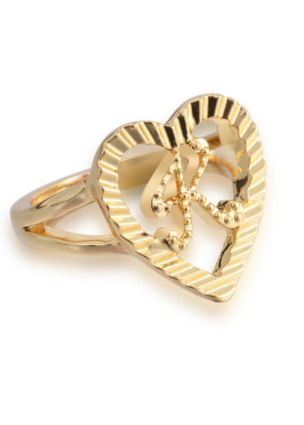 Heart Initial Ring