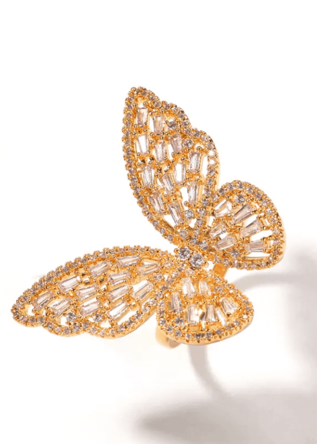 Butterfly CZ Resizable Ring